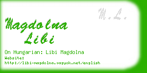 magdolna libi business card